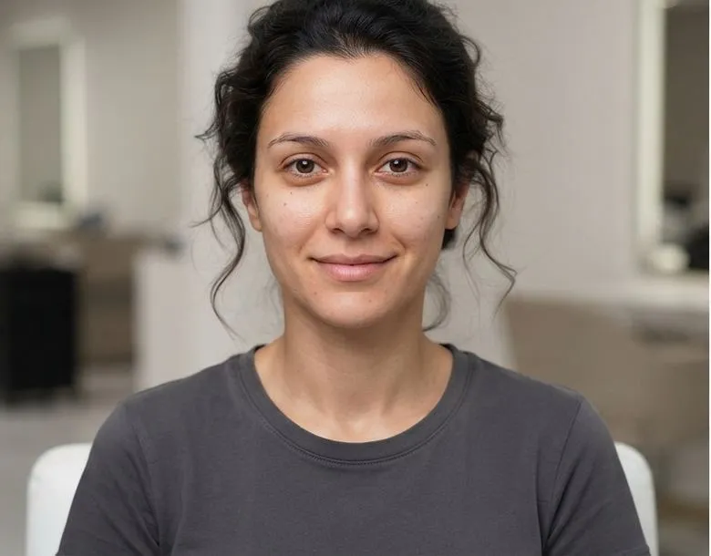 Before — natural look before the beauty transformation