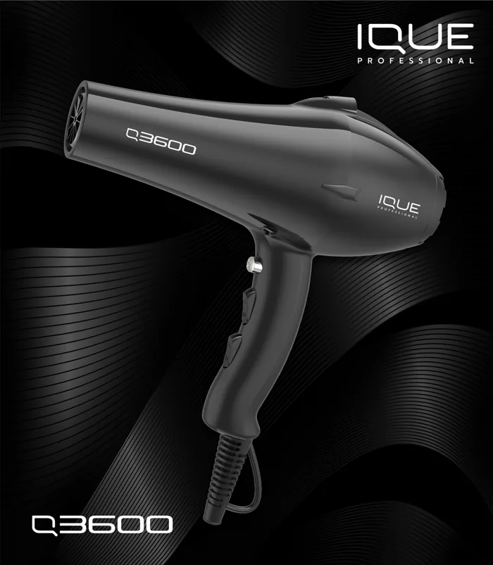 IQUE Professional Q3600 hair dryer in black